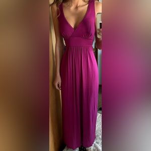 Long magenta maxi dress